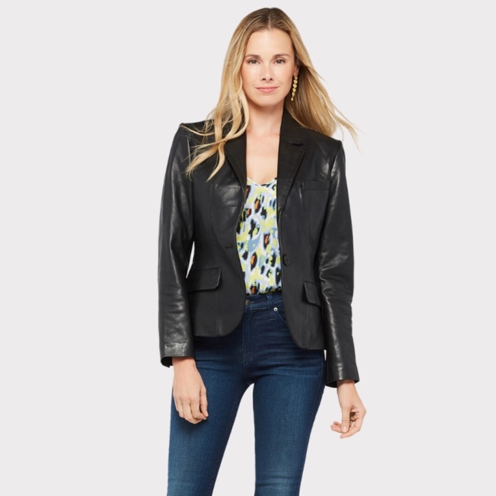BB Dakota Faux Leather Blazer
